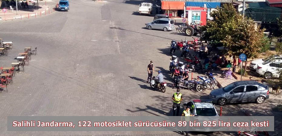 Salihli'de motosikletlere ceza yağdı