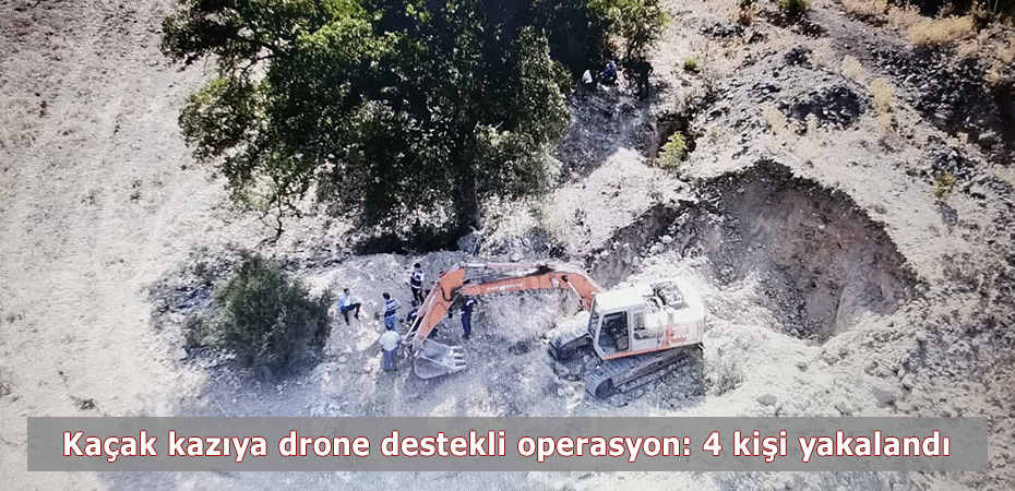 Kaak kazya drone destekli operasyon: 4 kii yakaland