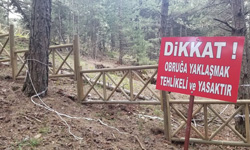 Spil Dağı Milli Parkı'ndaki obruk bölgesi güvenli hale getirildi
