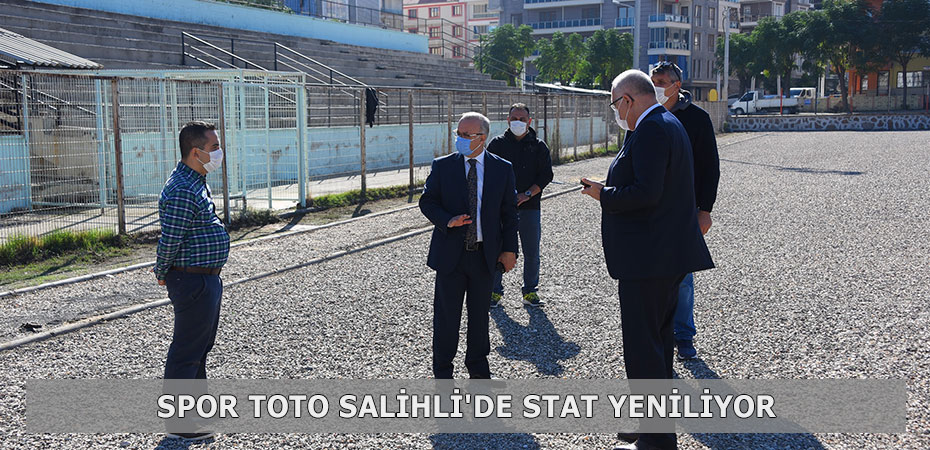 Salihli'de İsmail Doğan Erdinç Stadı yenileniyor