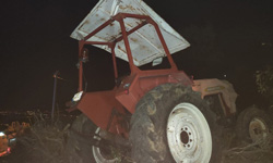 Şarampole uçan traktör sürücüsü ağır yaralandı